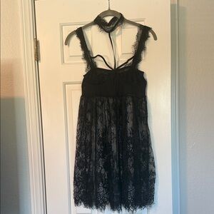 Frederick's of Hollywood Black Lace Chemise